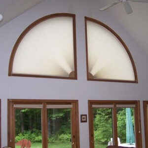Cellular/Honeycomb Movable Arch Shades - Quarter Circle
